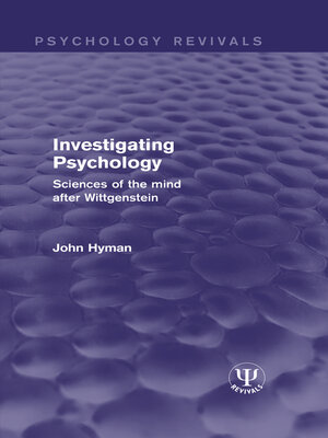 cover image of Investigating Psychology